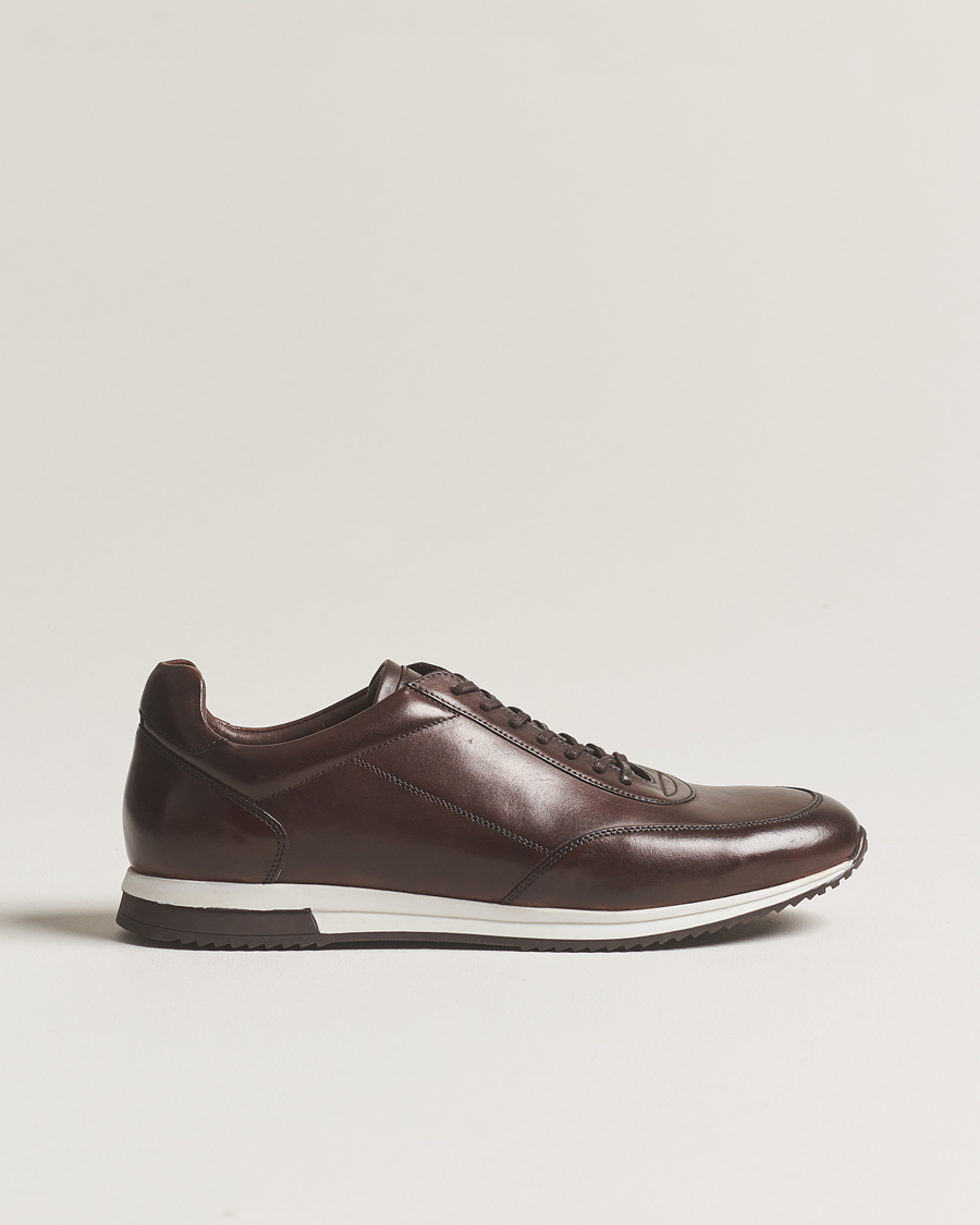 Herren | Loake 1880 Bannister Leather Running Sneaker Dark Brown | Loake 1880 | Bannister Leather Running Sneaker Dark Brown