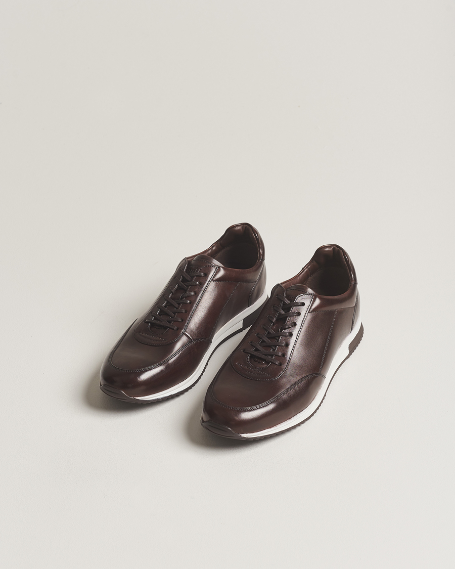 Herren | Loake 1880 Bannister Leather Running Sneaker Dark Brown | Loake 1880 | Bannister Leather Running Sneaker Dark Brown