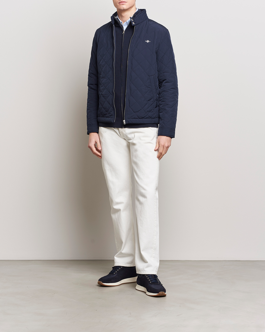 Herren | Jacken | GANT | The Quilted Windcheater Evening Blue