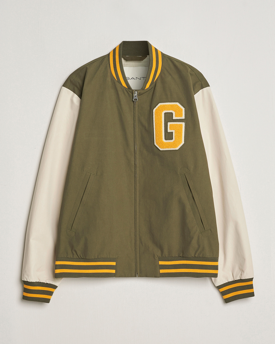 Herren | Jacken | GANT | Light Varsity Jacket Green/Soft Oat