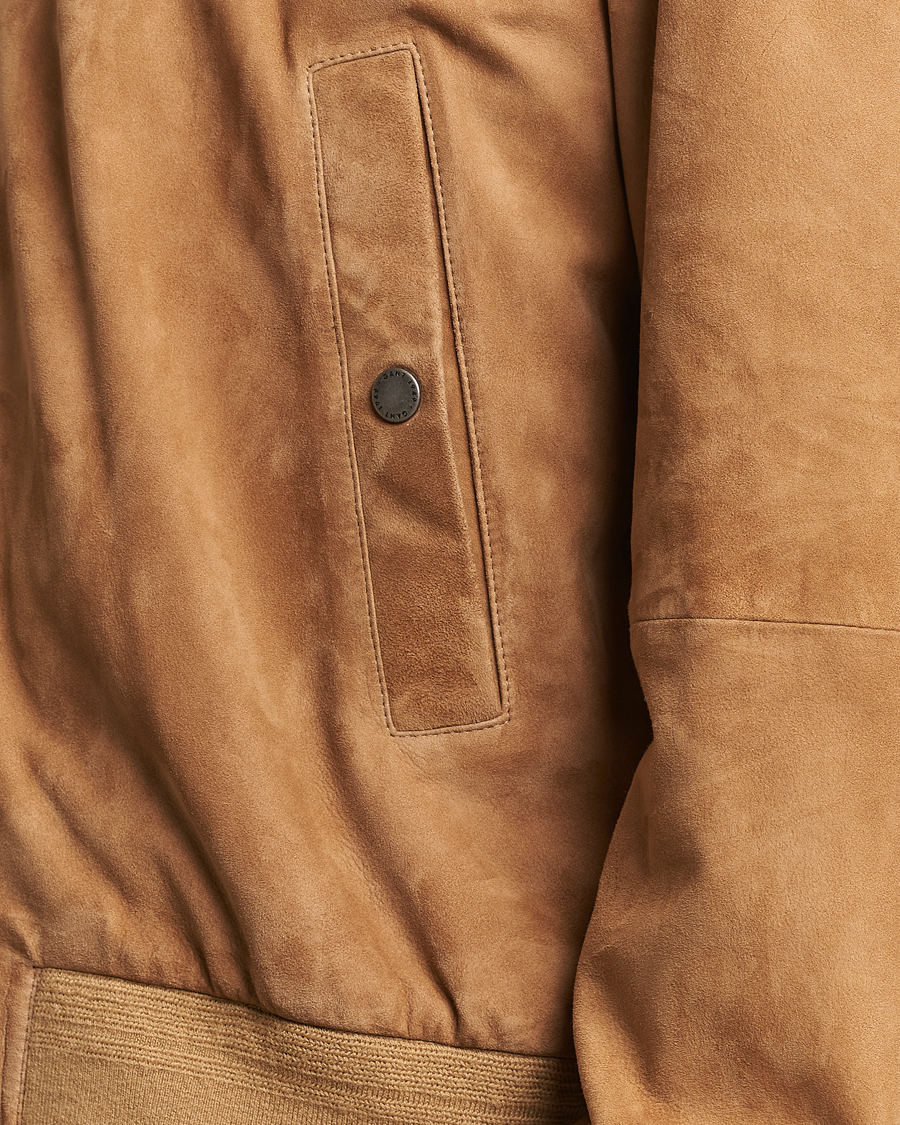 Herren | Jacken | Gant | Suede Bombar Jacket Dark Khaki