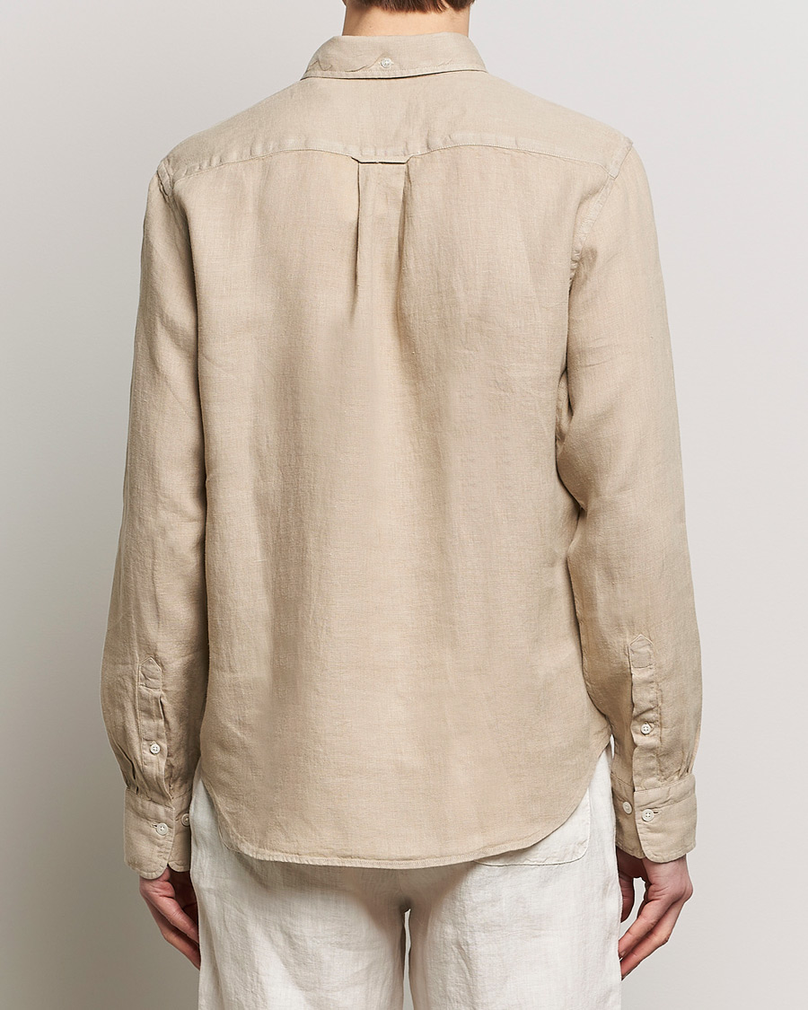 Herren | Hemden | GANT | Regular Fit Garment Dyed Linen Shirt Concrete Beige