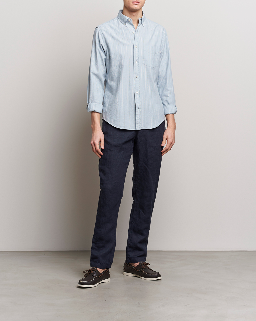 Herren | Hemden | GANT | Regular Fit Archive Striped Oxford Shirt Dove Blue