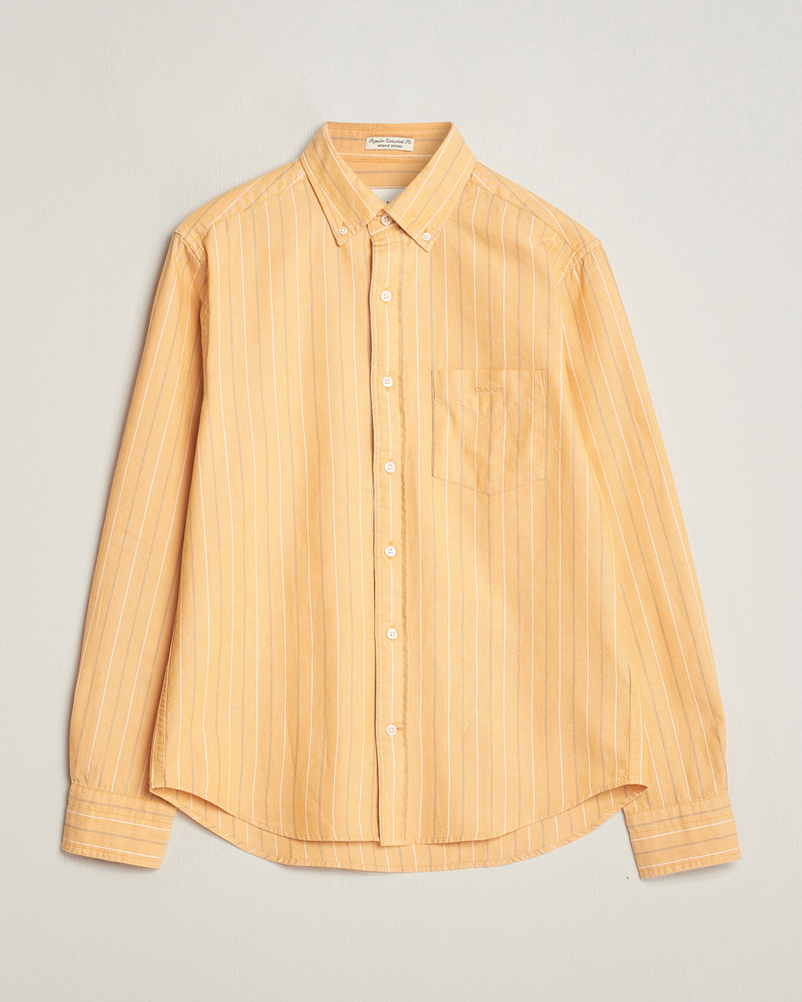Herren | Hemden | GANT | Regular Fit Archive Striped Oxford Shirt Medal Yellow