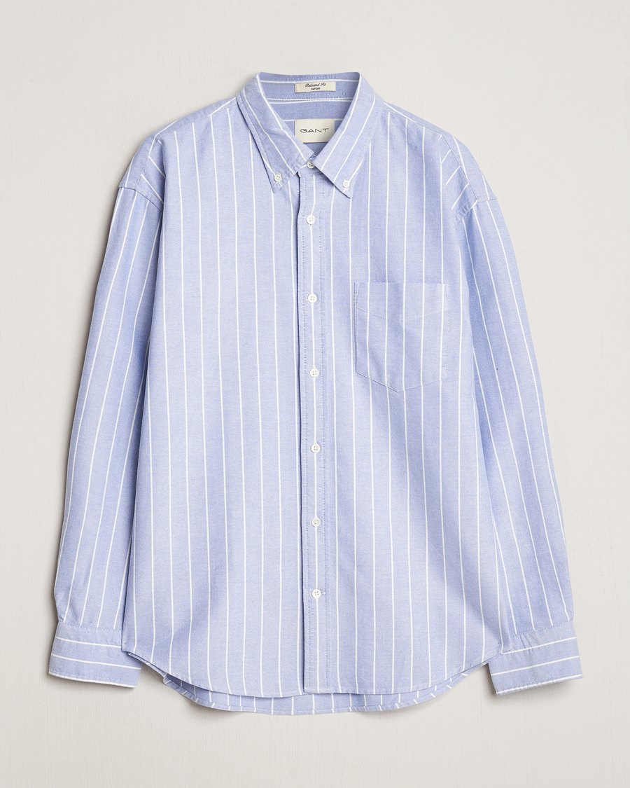 Herren | Hemden | GANT | Relaxed Fit Heritage Striped Oxford Shirt Blue/White