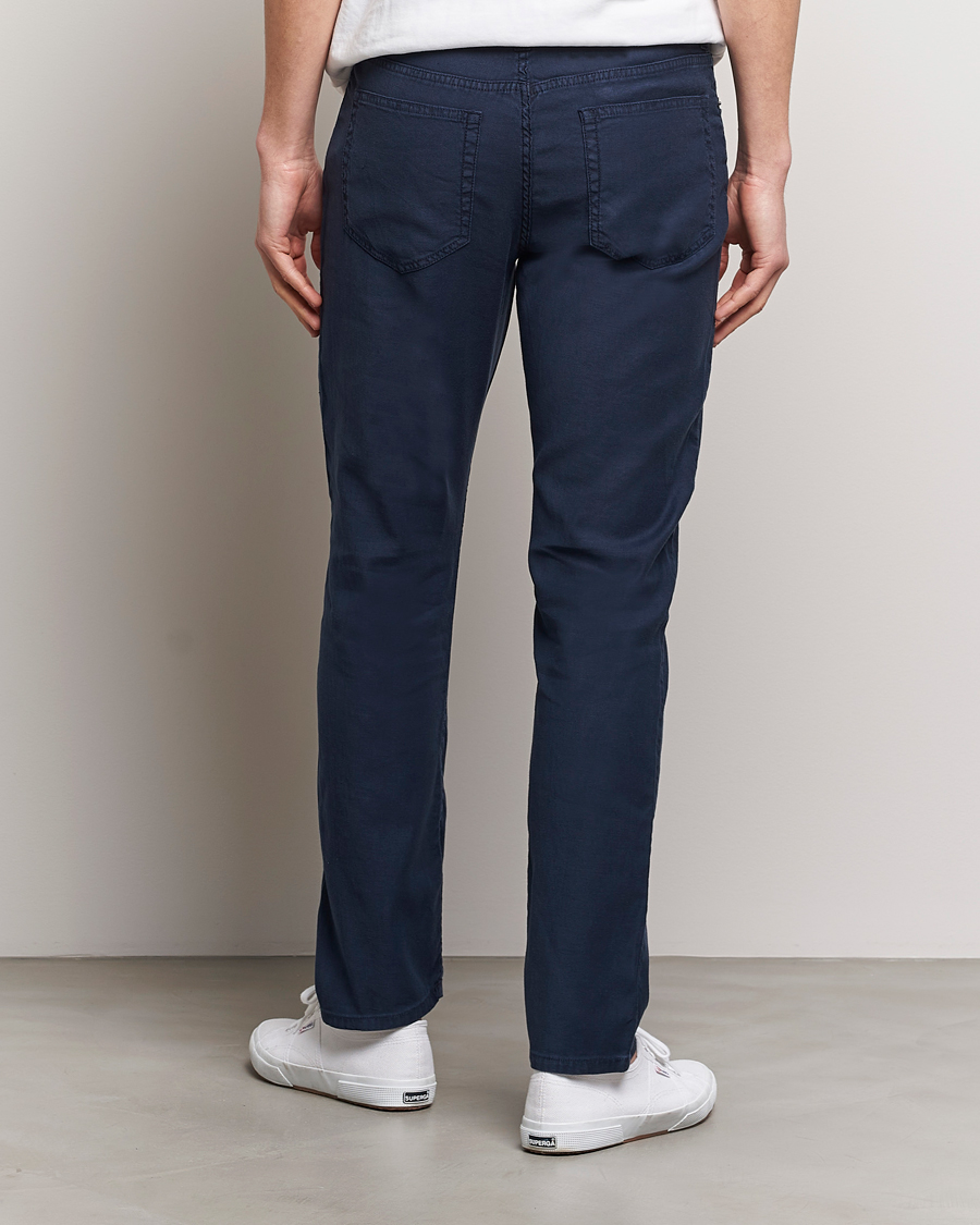Herren | Hosen | GANT | Cotton/Linen 5-Pocket Trousers Marine