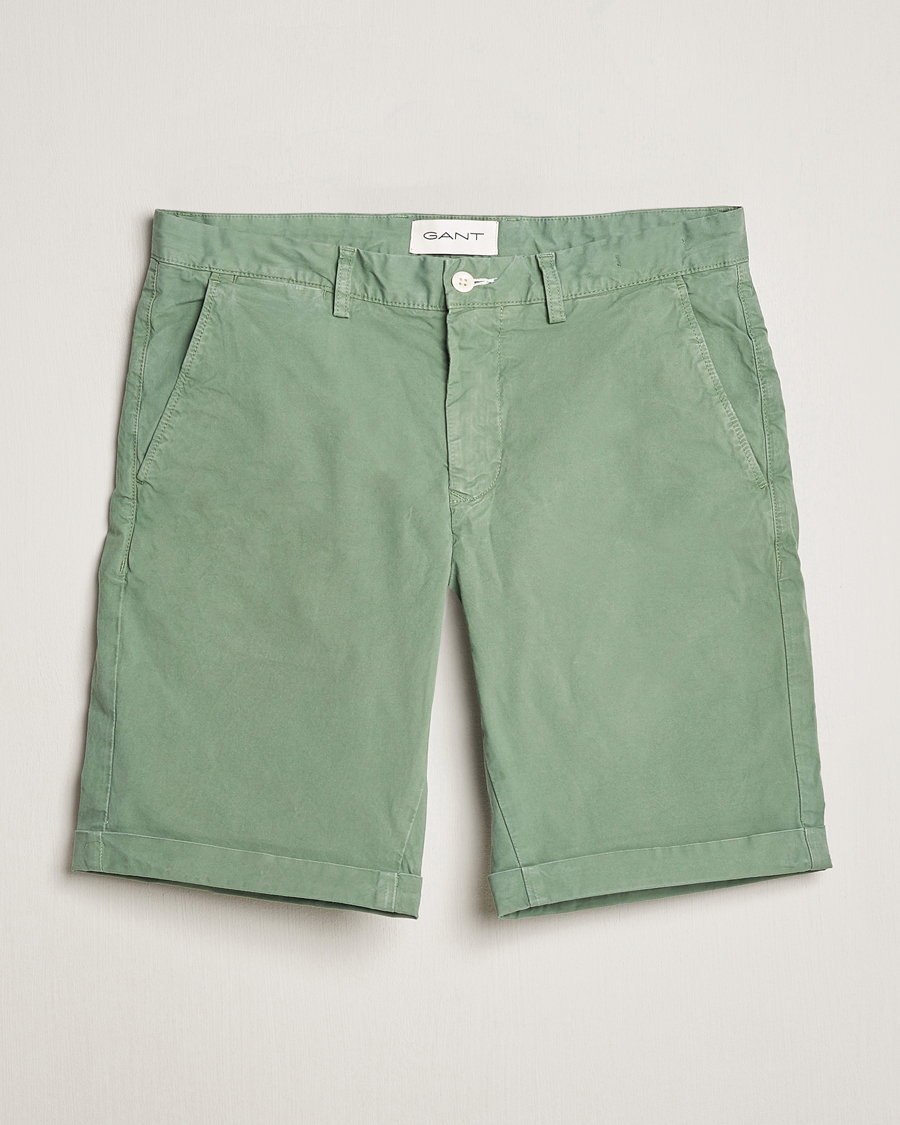 Herren | Shorts | GANT | Regular Sunbleached Shorts Kalamata Green