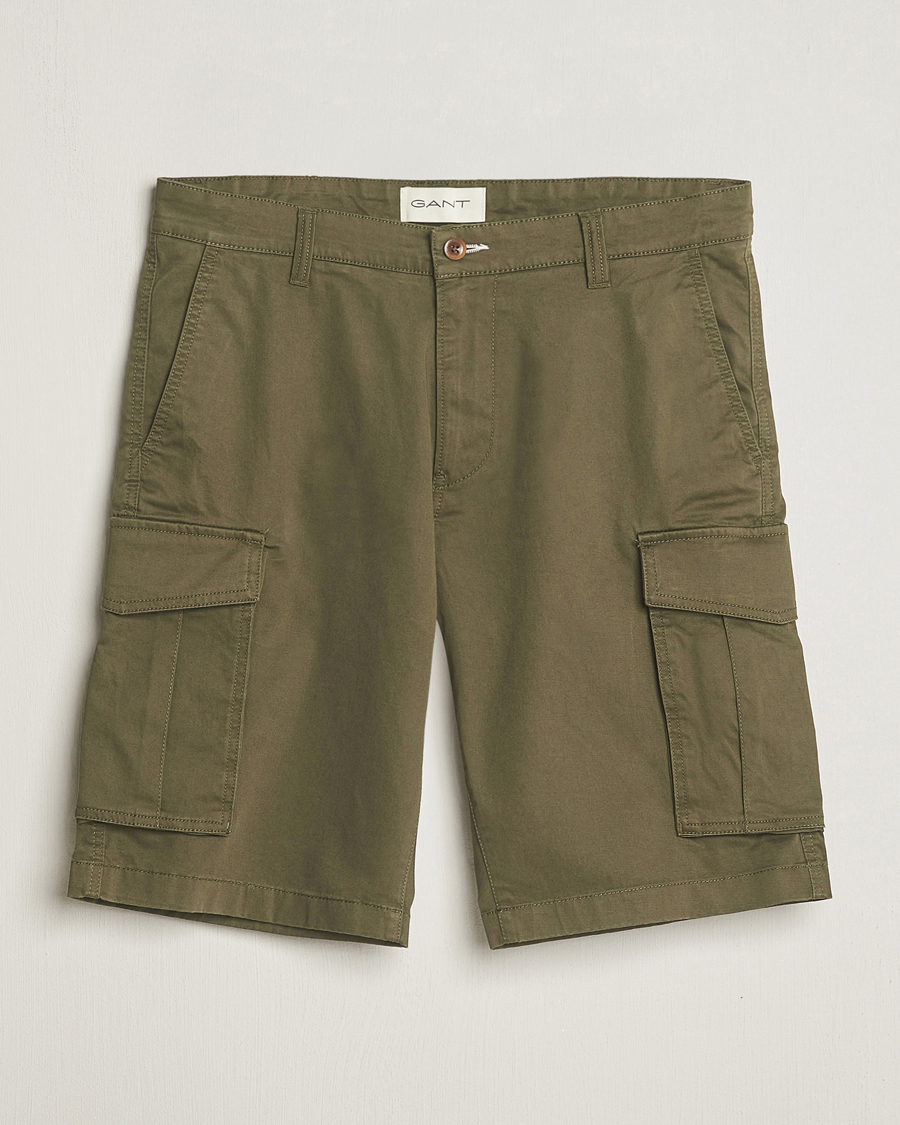 Herren | Shorts | GANT | Relaxed Twill Cargo Shorts Juniper Green