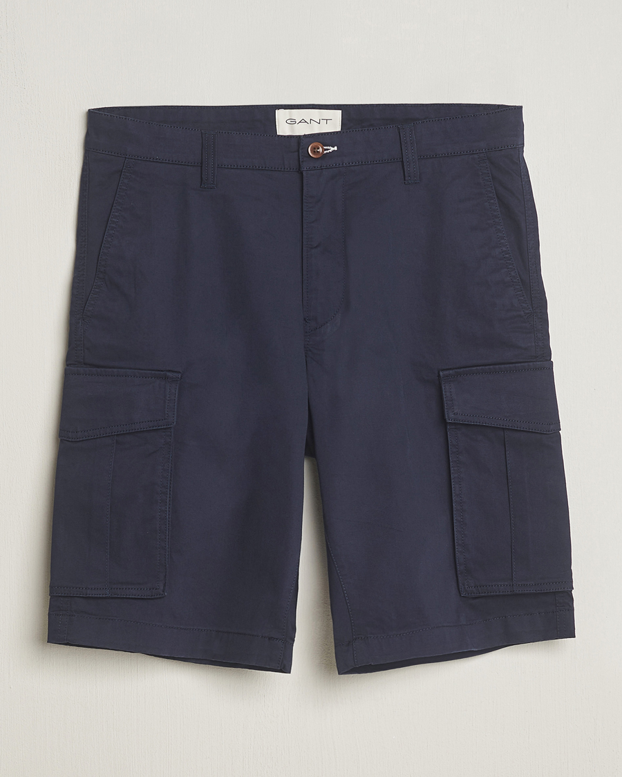 Herren | Shorts | Gant | Relaxed Twill Cargo Shorts Marine