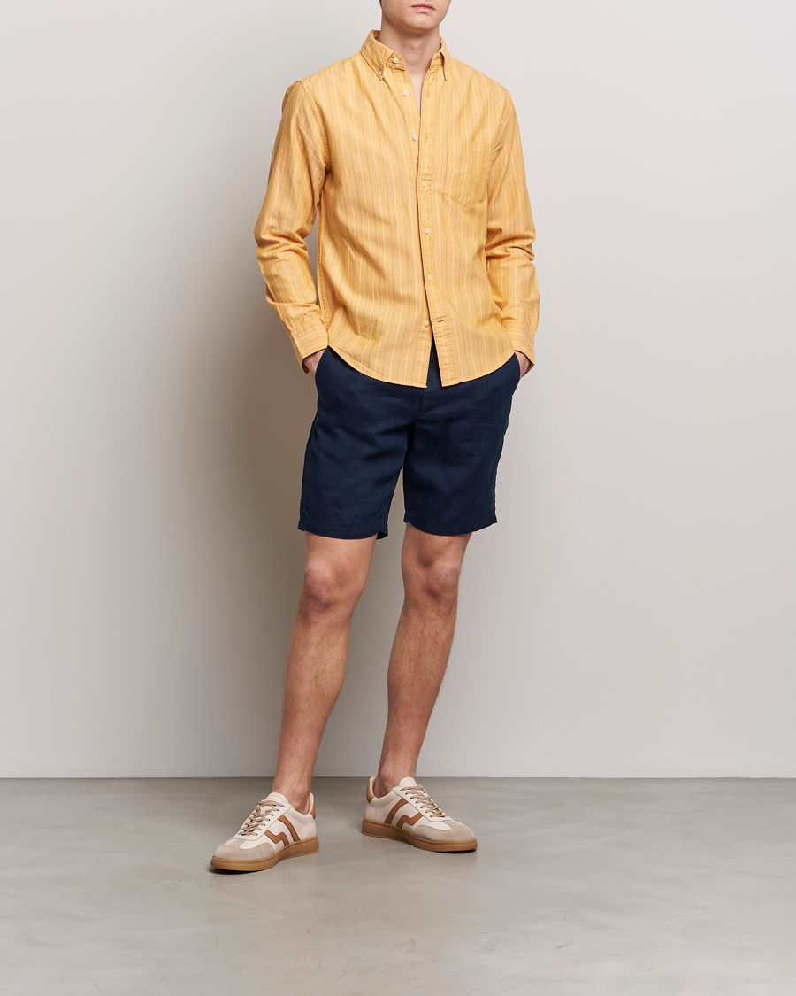 Herren | Shorts | GANT | Relaxed Linen Drawstring Shorts Marine
