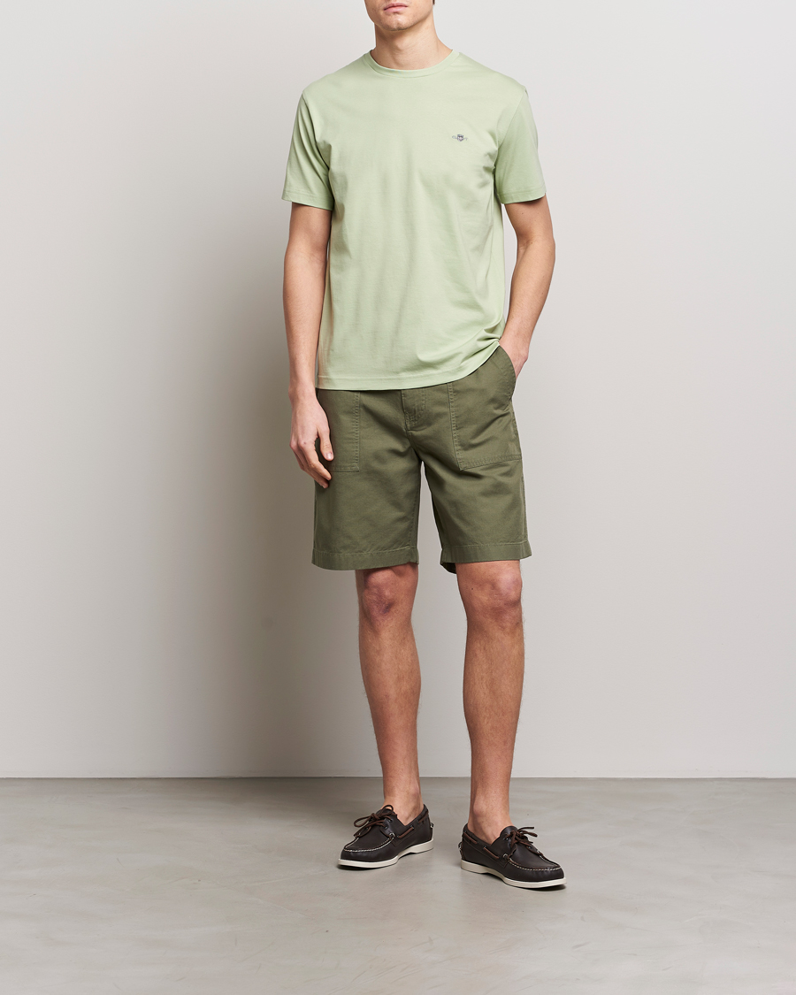 Herren | Shorts | GANT | Cotton/Linen Shorts Four Leaf Clover