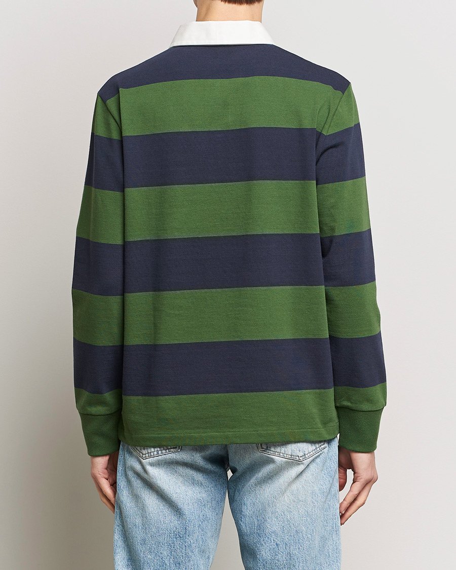 Herren | Pullover | GANT | Barstriped Rugger Pine Green/Navy