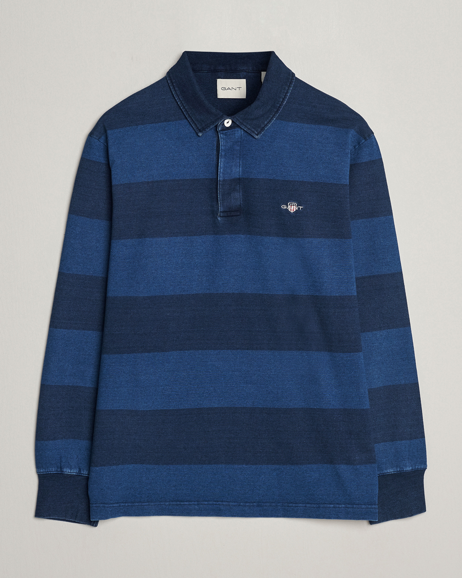 Herren | Pullover | Gant | Barstriped Rugger Navy/Indigo