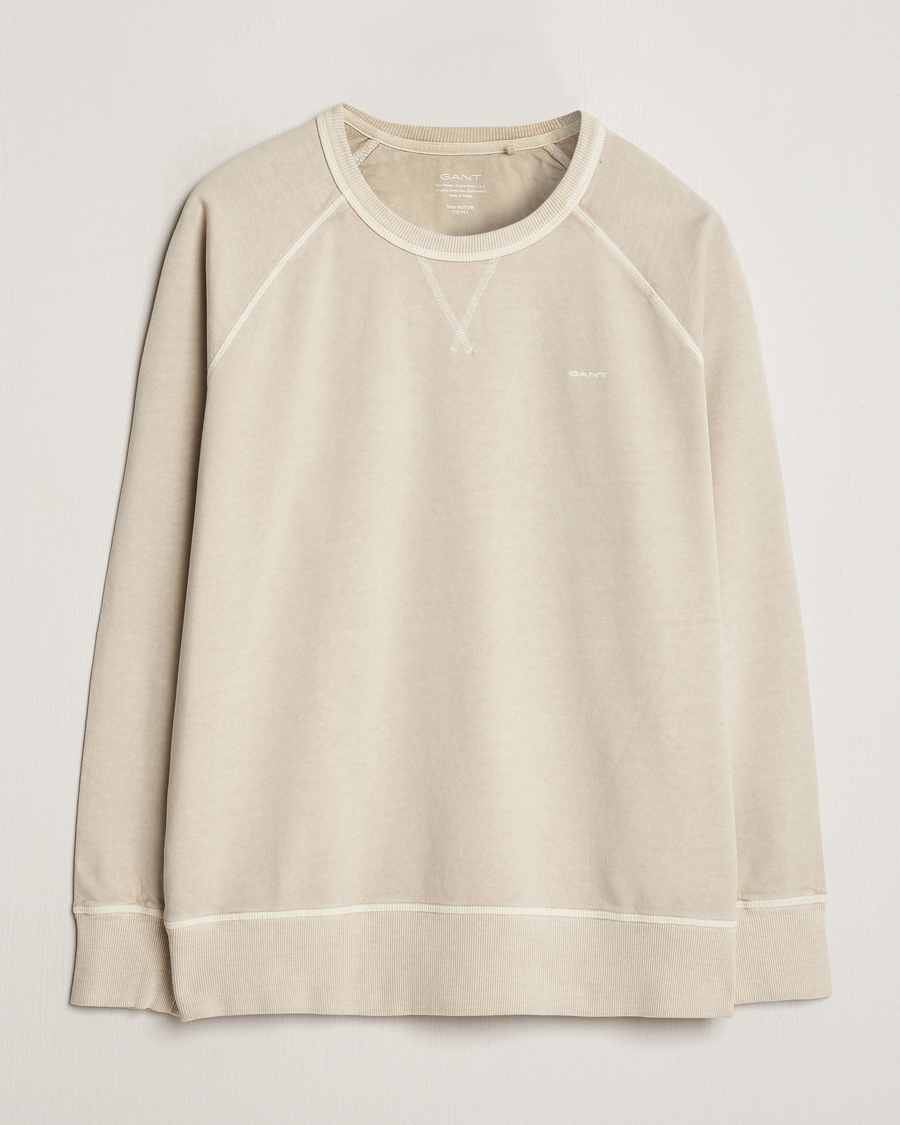 Herren | Pullover | GANT | Sunbleached Crew Neck Sweatshirt Silky Beige