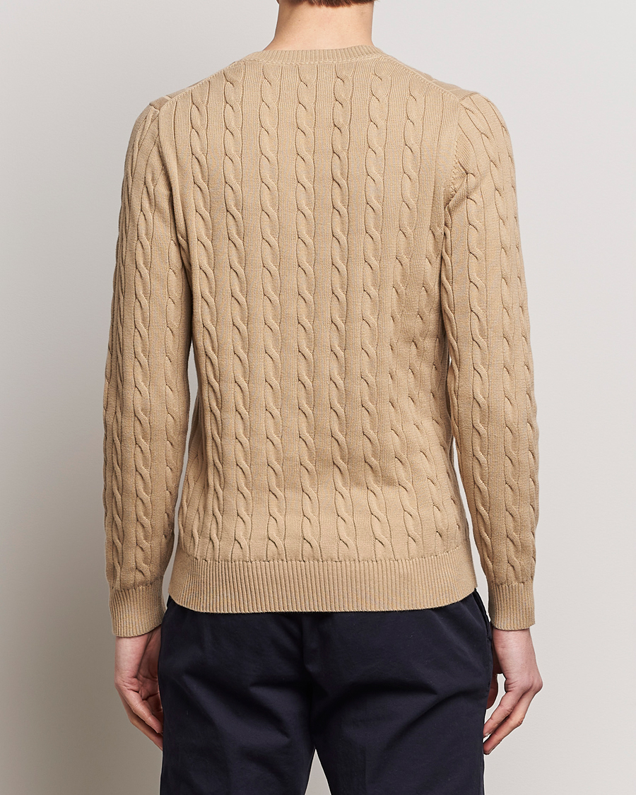 Herren | Pullover | GANT | Cotton Cable Crew Neck Pullover Dark Khaki