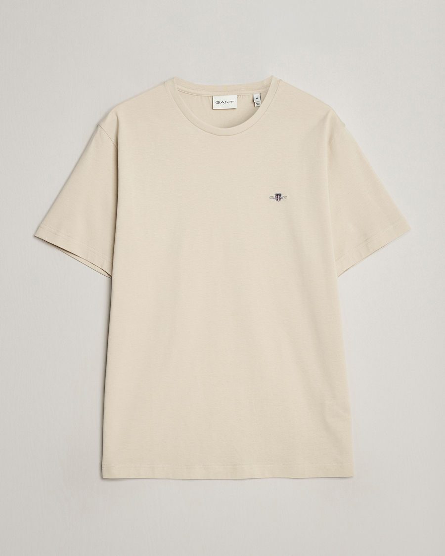Herren | T-Shirts | GANT | The Original T-Shirt Silky Beige