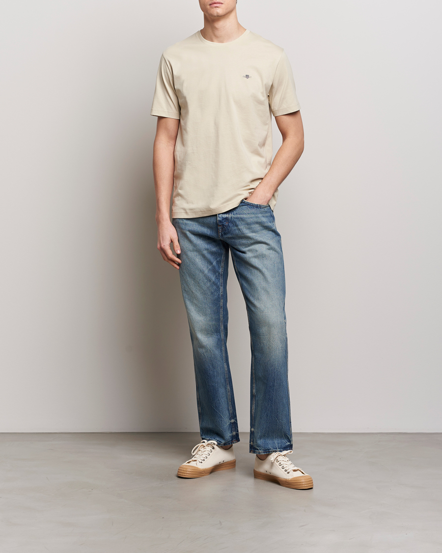 Herren | T-Shirts | GANT | The Original T-Shirt Silky Beige