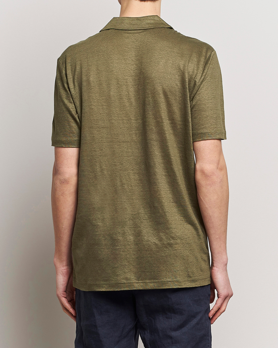 Herren | Poloshirts | GANT | Linen Polo Juniper Green