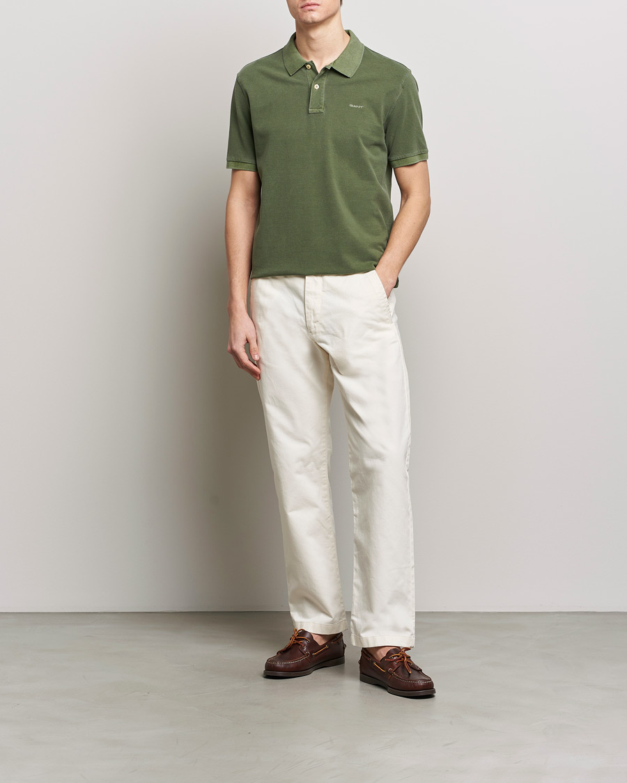 Herren | Poloshirts | GANT | Sunbleached Polo Pine Green
