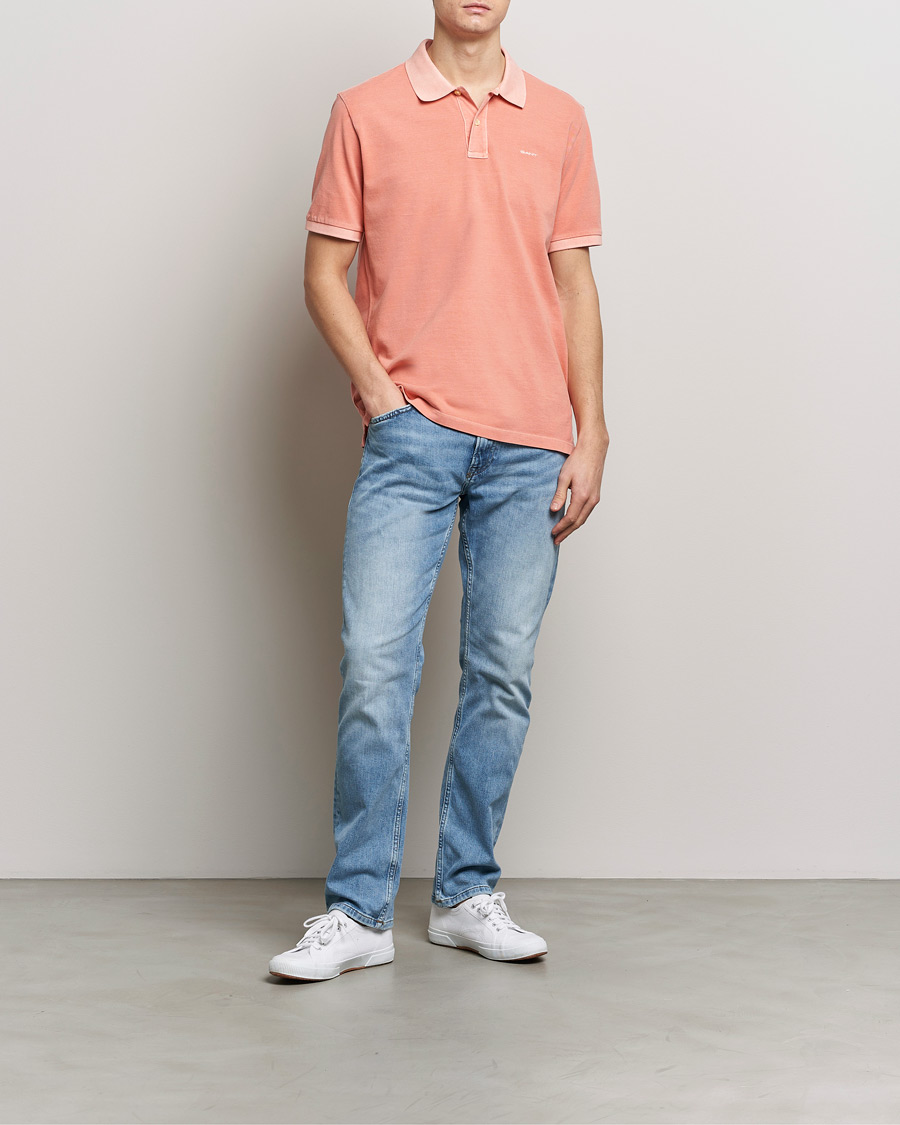 Herren | Poloshirts | GANT | Sunbleached Polo Peachy Pink