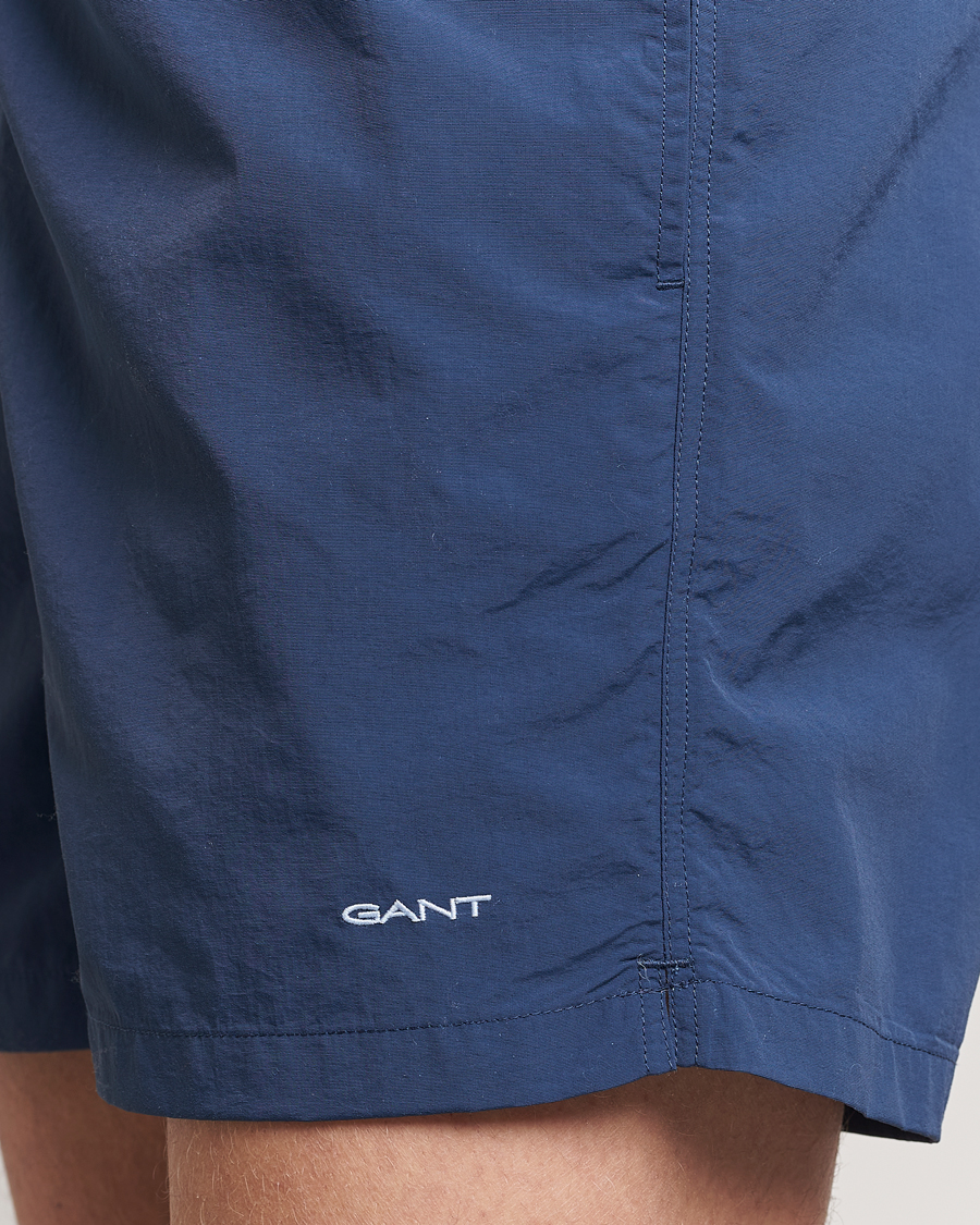 Herren | Badehosen | Gant | Basic Swimshorts Dusty Blue Sea