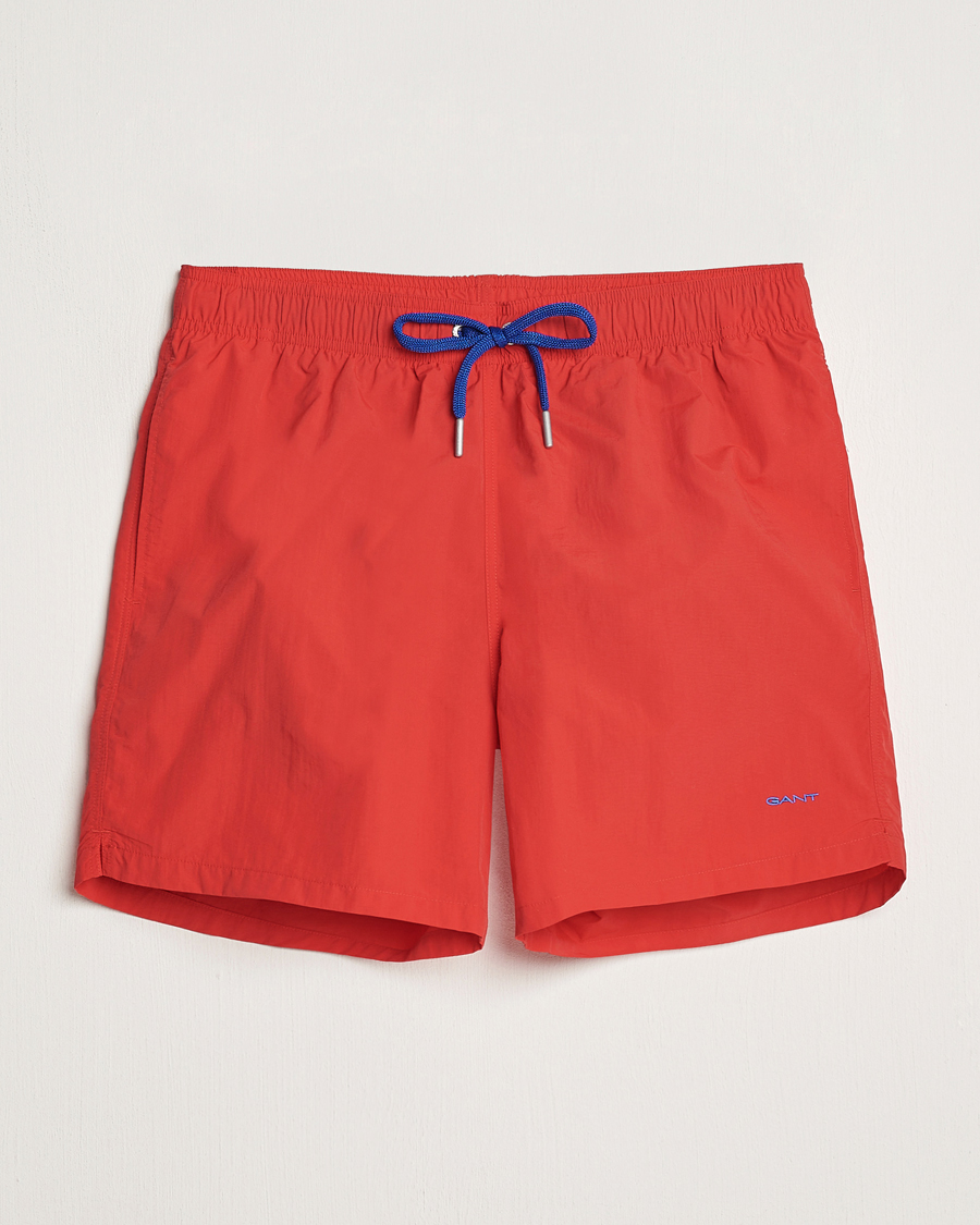 Herren | Badehosen | Gant | Basic Swimshorts Bright Red