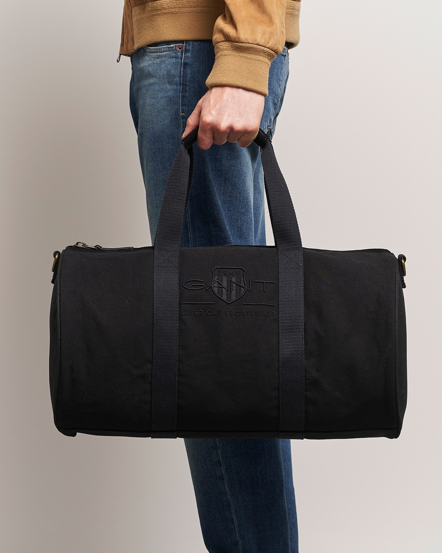 Herren | GANT Tonal Shield Duffle Bag Ebony Black | GANT | Tonal Shield Duffle Bag Ebony Black