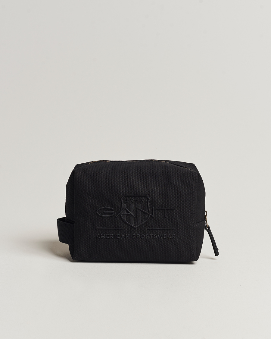 Herren | GANT Tonal Shield Wash Bag Ebony Black | GANT | Tonal Shield Wash Bag Ebony Black