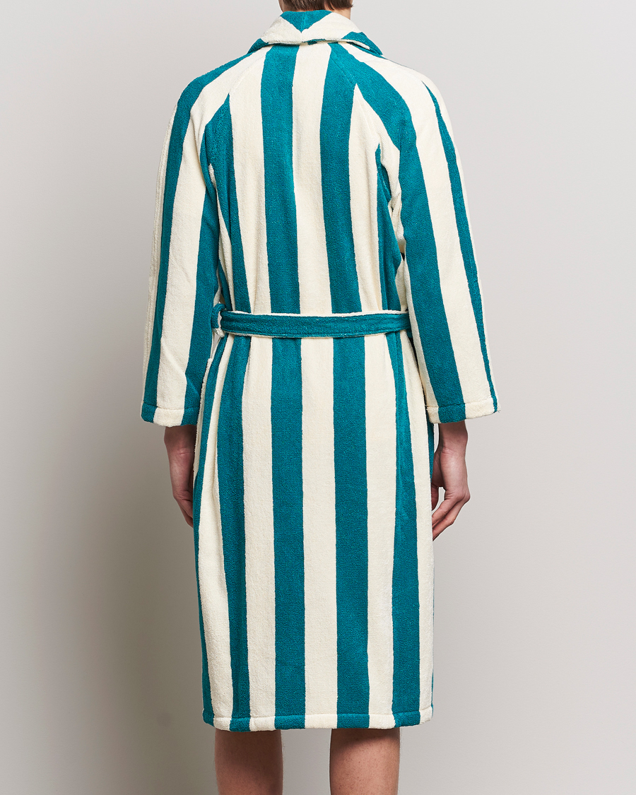 Herren | Schlafanzüge & Bademäntel | GANT | Striped Robe Ocean Turquoise/White