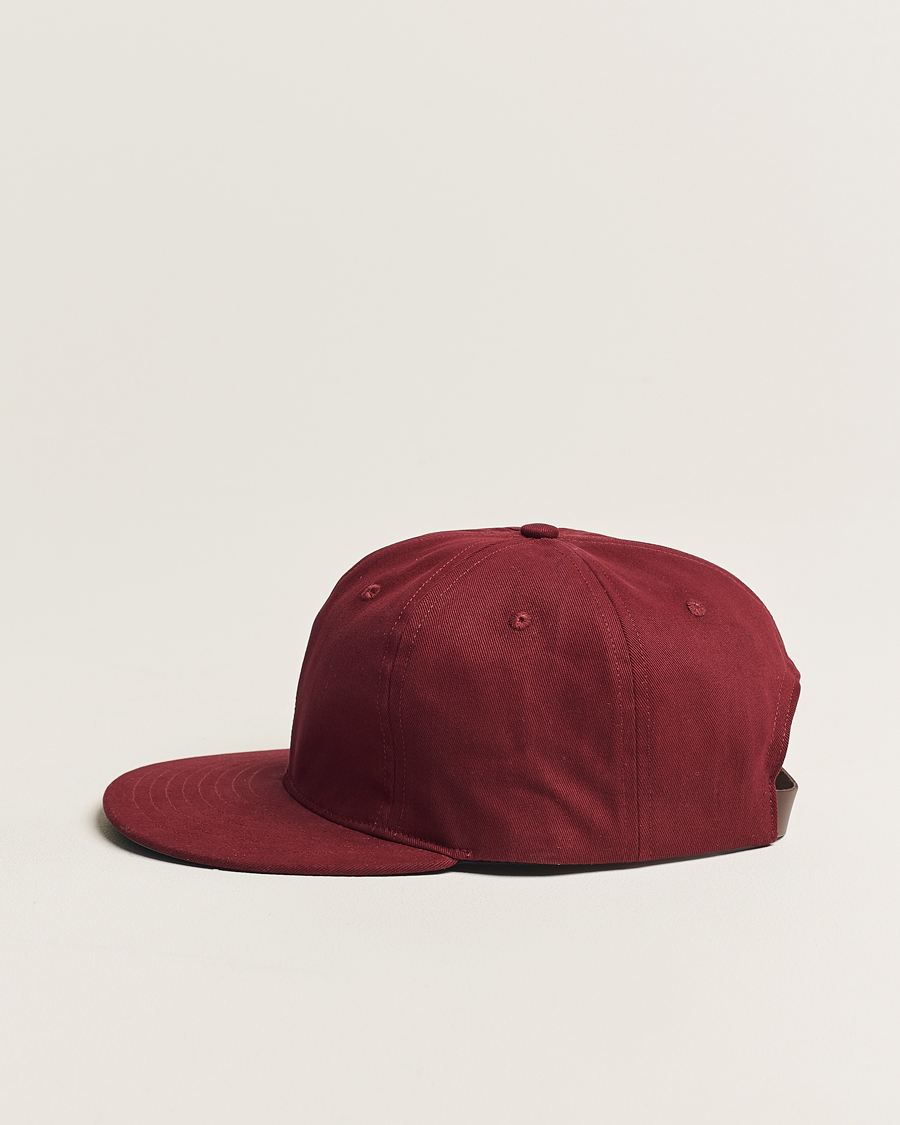 Herren | Ebbets Field Flannels Made in USA Unlettered Cotton Cap Burgundy | Ebbets Field Flannels | Made in USA Unlettered Cotton Cap Burgundy