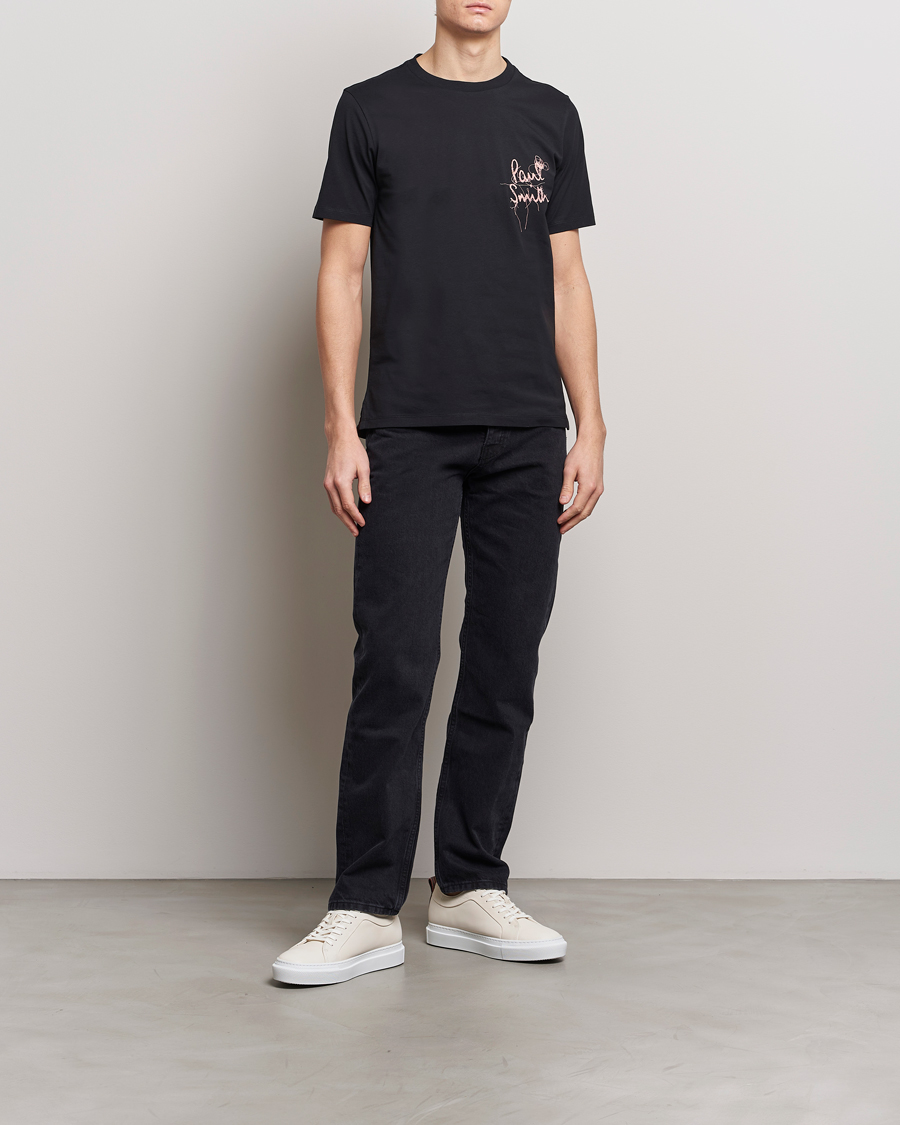 Herren | T-Shirts | Paul Smith | Organic Cotton Logo Crew Neck T-Shirt Black
