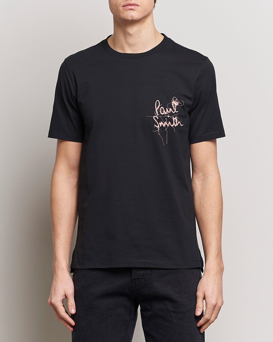 Herren | T-Shirts | Paul Smith | Organic Cotton Logo Crew Neck T-Shirt Black