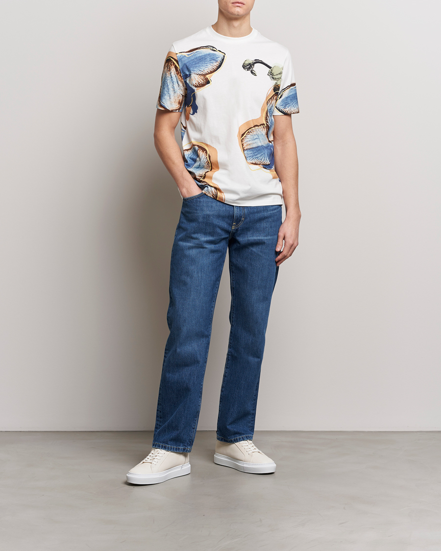 Herren | T-Shirts | Paul Smith | Organic Cotton Printed Orchid T-Shirt White