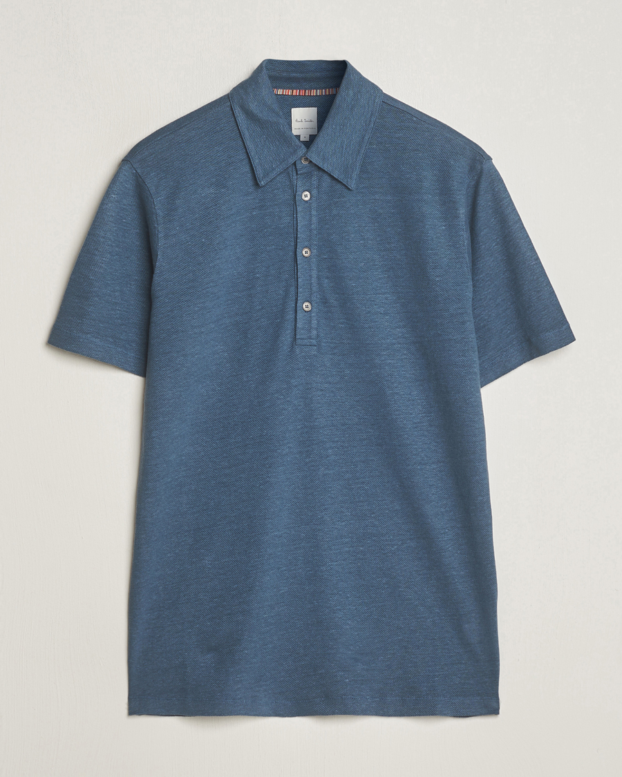 Herren | Poloshirts | Paul Smith | Linen Polo Blue