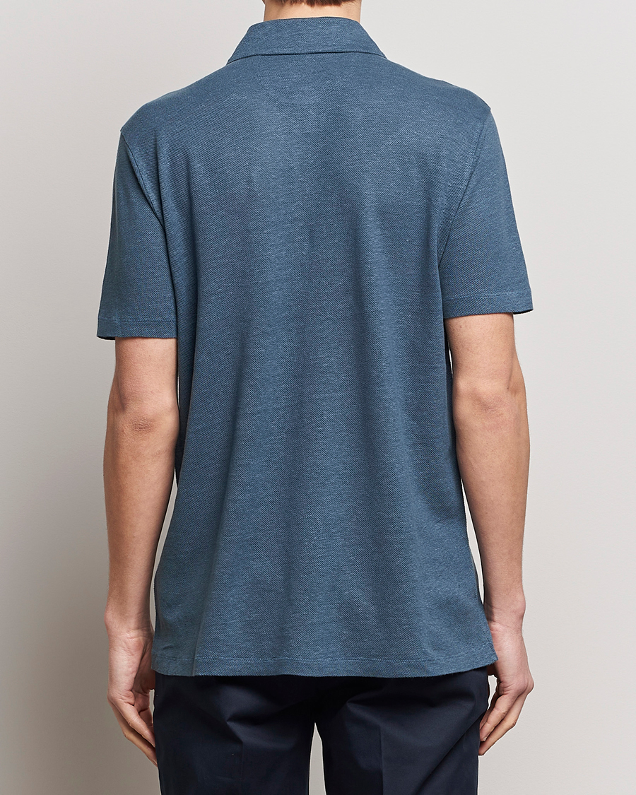 Herren | Poloshirts | Paul Smith | Linen Polo Blue