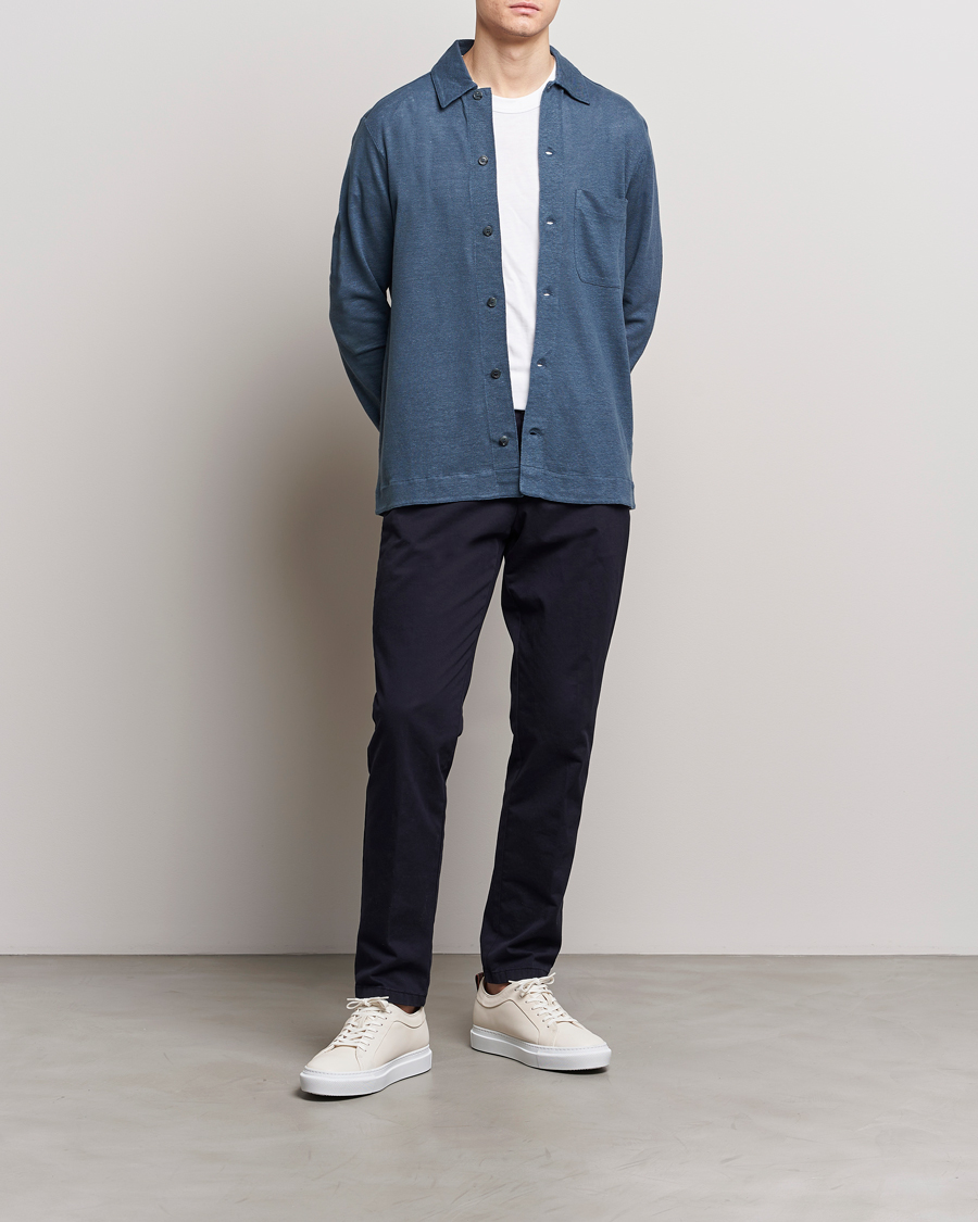 Herren | Hemden | Paul Smith | Linen Jersey Shirt Blue