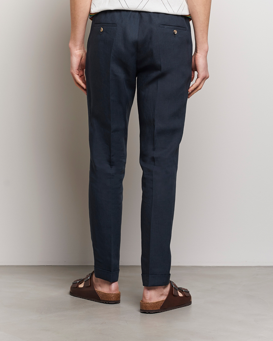 Herren | Hosen | Paul Smith | Linen Drawstring Trousers Navy
