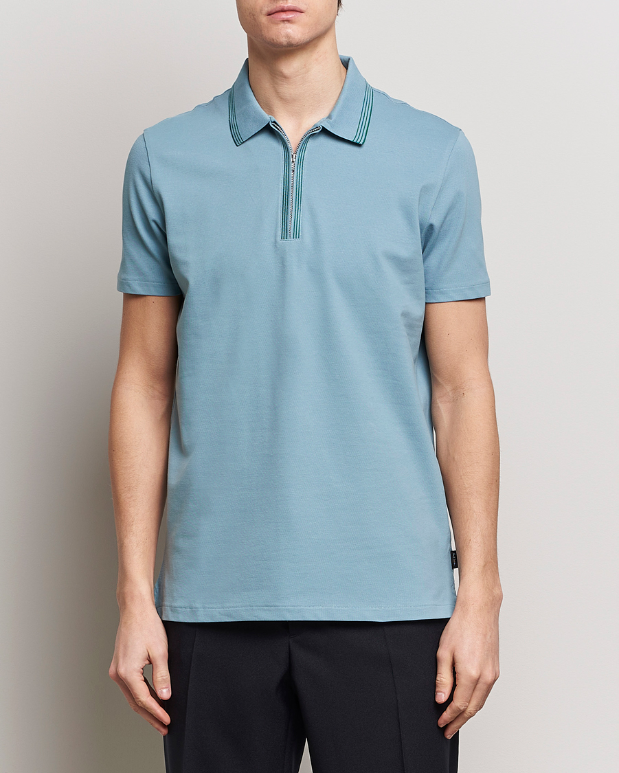Herren | Poloshirts | PS Paul Smith | Regular Fit Half Zip Polo Blue