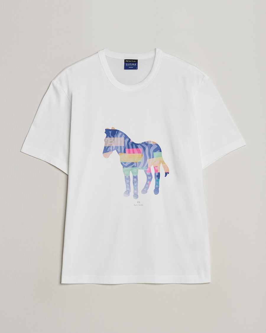 Herren | T-Shirts | PS Paul Smith | Organic Cotton Zebra Crew Neck T-Shirt White