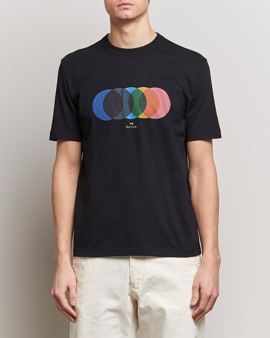Herren | Paul Smith | PS Paul Smith | Organic Cotton Circles Crew Neck T-Shirt Black