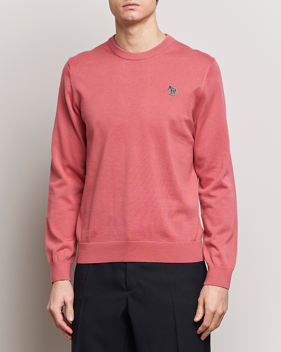 Herren | Strickpullover | PS Paul Smith | Zebra Cotton Knitted Sweater Faded Pink