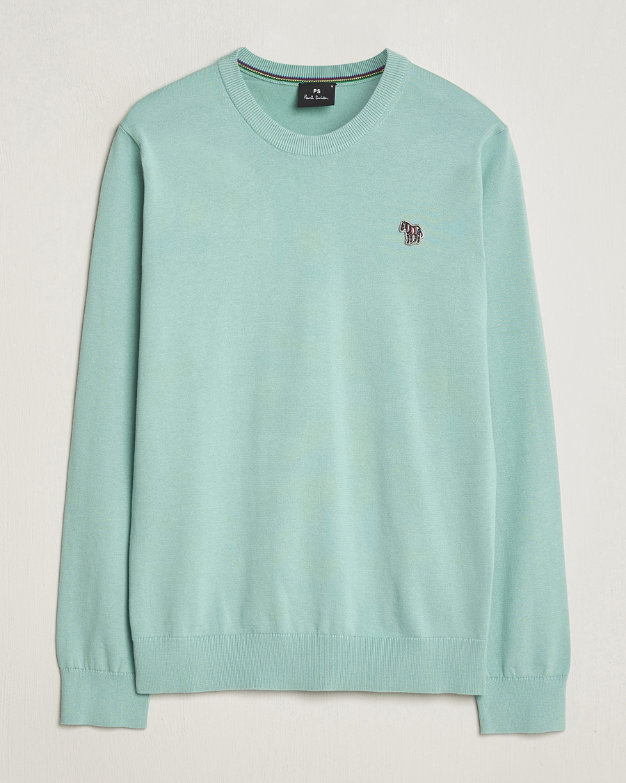Herren | Pullover | PS Paul Smith | Zebra Cotton Knitted Sweater Mint Green