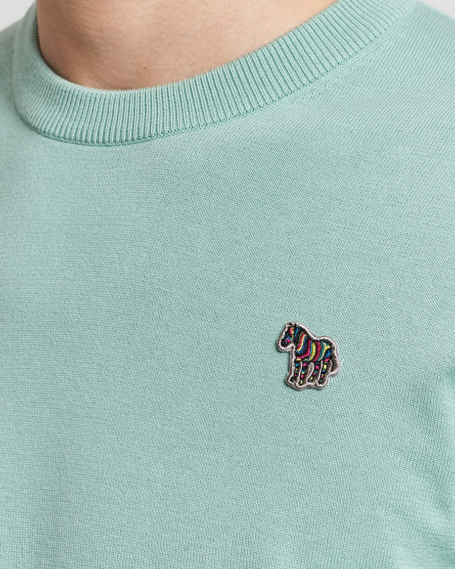 Herren | Pullover | PS Paul Smith | Zebra Cotton Knitted Sweater Mint Green