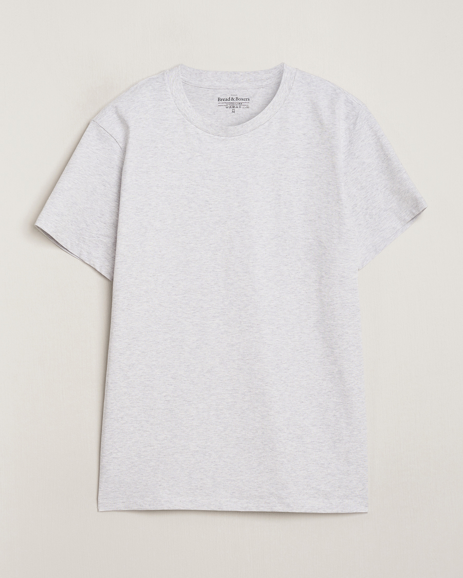 Herren | T-Shirts | Bread & Boxers | Crew Neck Regular T-Shirt Light Grey Melange