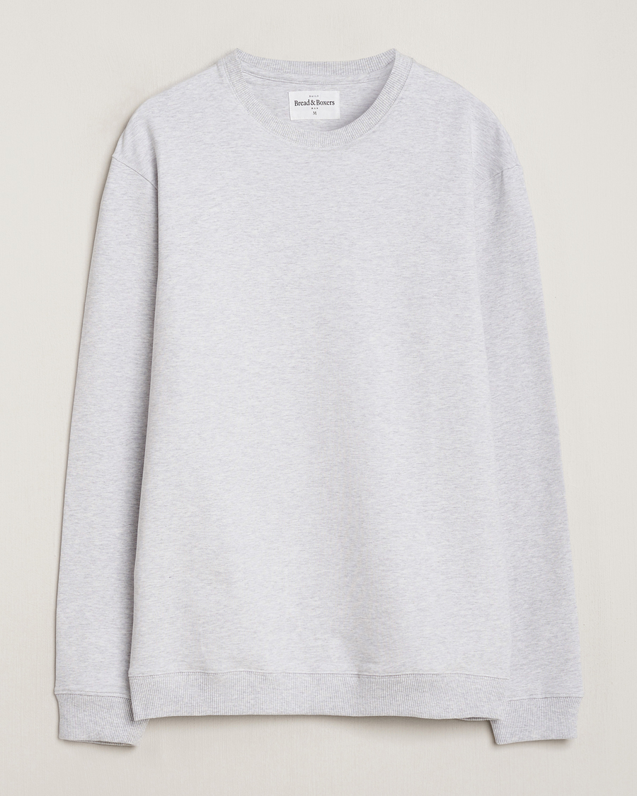 Herren | Pullover | Bread & Boxers | Loungewear Crew Neck Sweatshirt Light Grey Melange