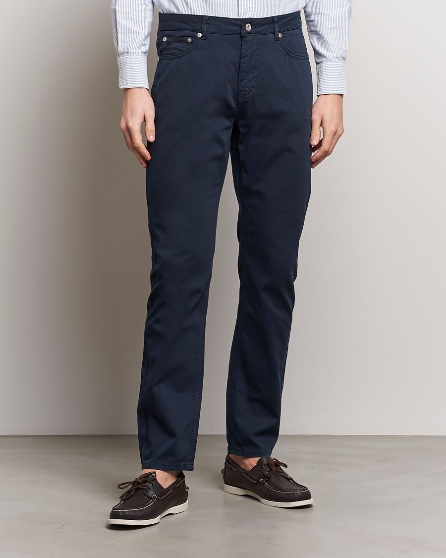Herren | Morris | Morris | James Structured 5-Pocket Trousers Blue
