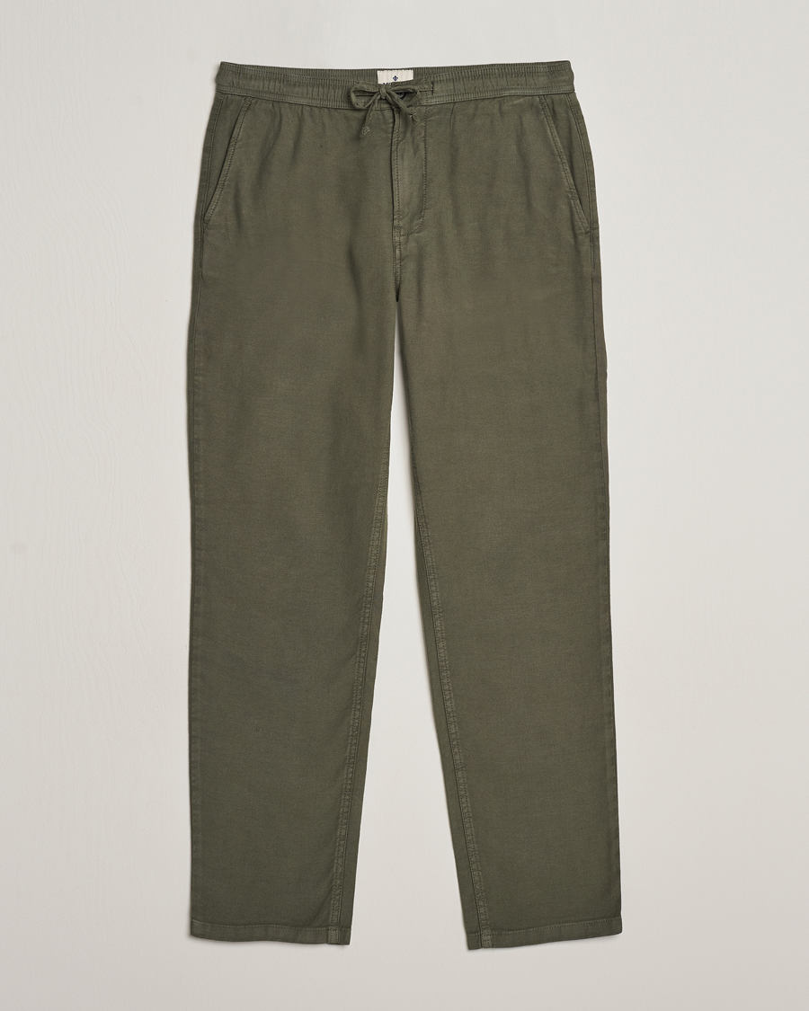 Herren | Hosen | Morris | Fenix Linen Slacks Olive