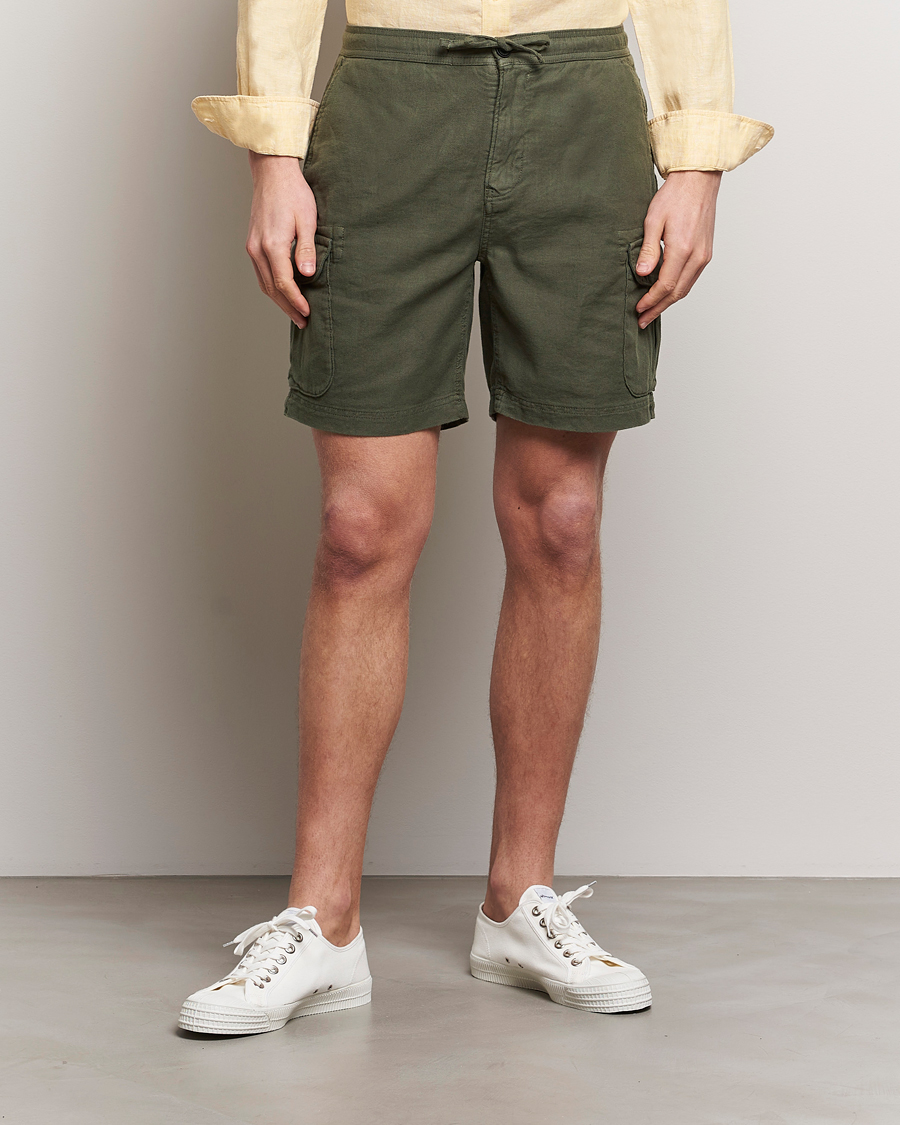Herren | Kleidung | Morris | Cargo Linen Shorts Olive