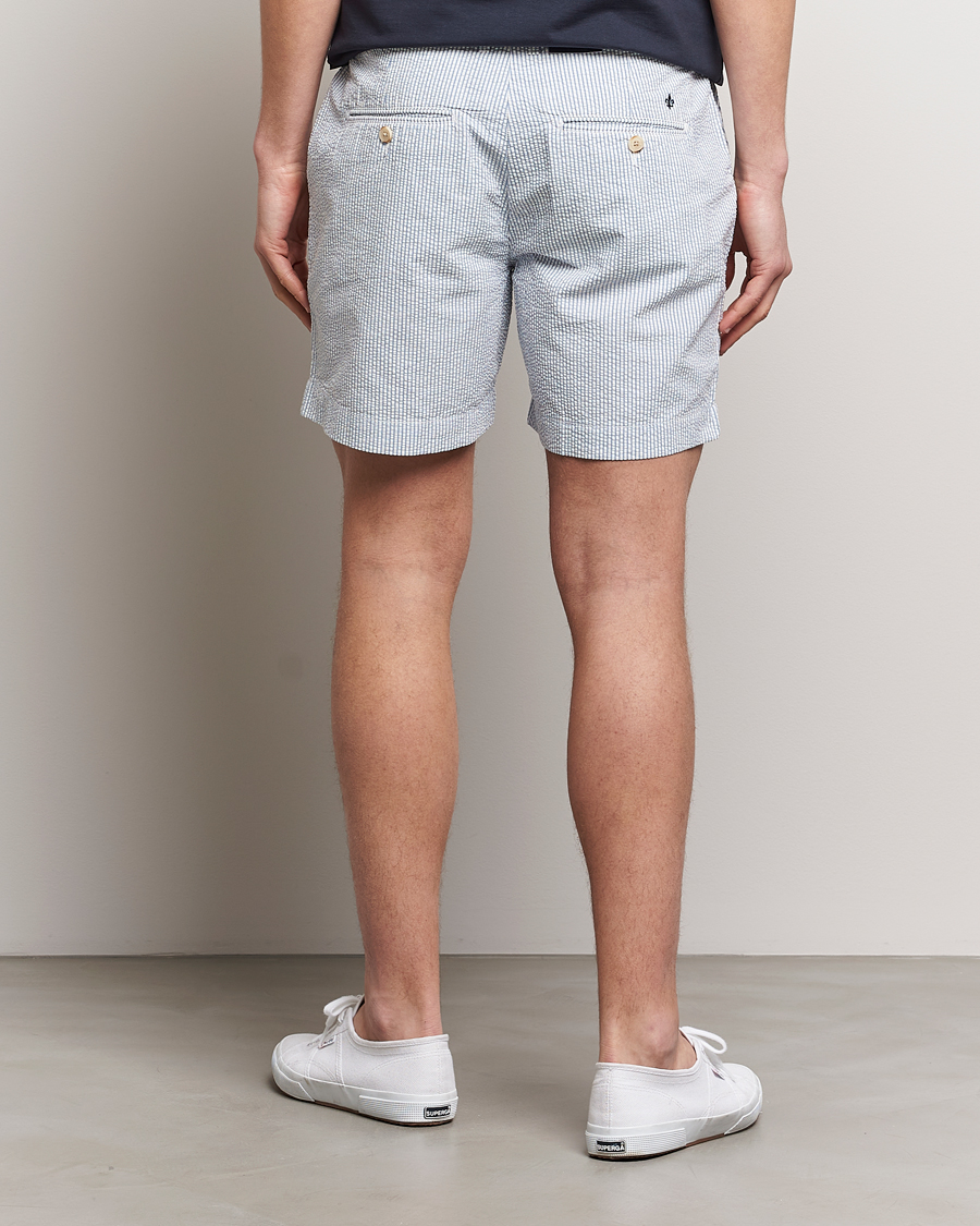 Herren | Shorts | Morris | Seersucker Summer Shorts Light Blue