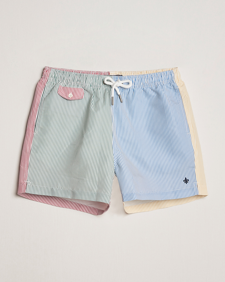 Herren | Badehosen | Morris | Mixed Stripe Bathing Trunks Off White
